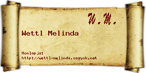 Wettl Melinda névjegykártya